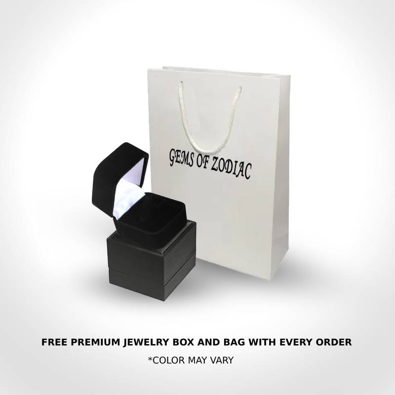 Men's Two Gemstone Birthstone Designer Ring In 14k White Gold